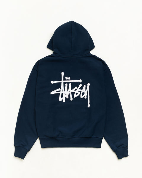 Basic Stussy Hood Unisex Long Sleeve In Navy