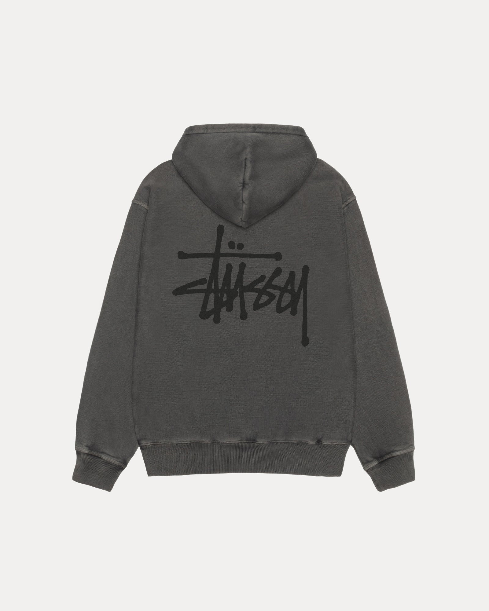新作【STUSSY】BASIC STUSSY HOODIE PIGMENT DYED ☆ フーディ☆ Basic Stüssy Hoodie Pigment Dyed – Black/Black | Tee