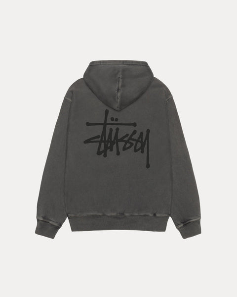 Basic Stussy Pig. Dyed Hood Mens Long Sleeve In Black/black