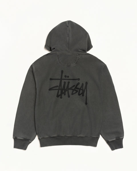 Basic Stussy Pig. Dyed Hood Mens Long Sleeve In Black/black