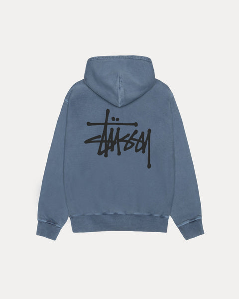 Basic Stussy Pig. Dyed Hood Mens Long Sleeve In Navy