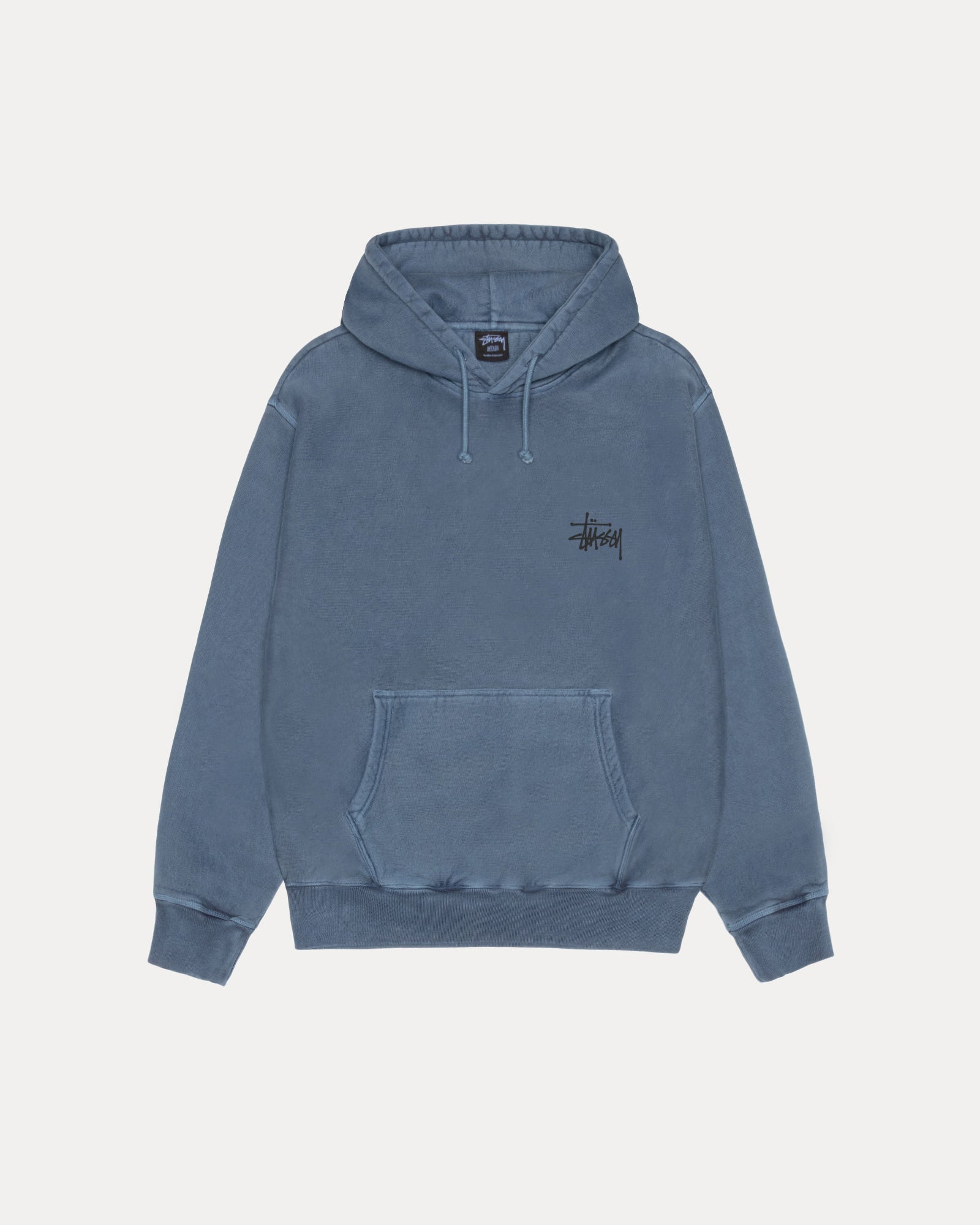Basic Stussy Pig. Dyed Hood Mens Long Sleeve In Navy