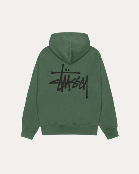 Basic Stussy Pig. Dyed Hood Mens Long Sleeve In Pine