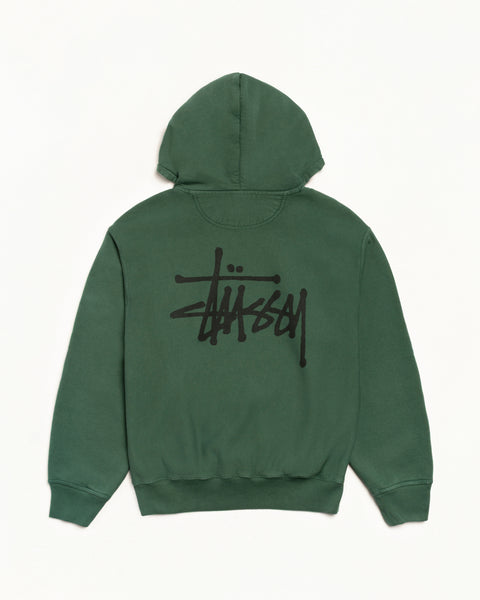 Basic Stussy Pig. Dyed Hood Mens Long Sleeve In Pine