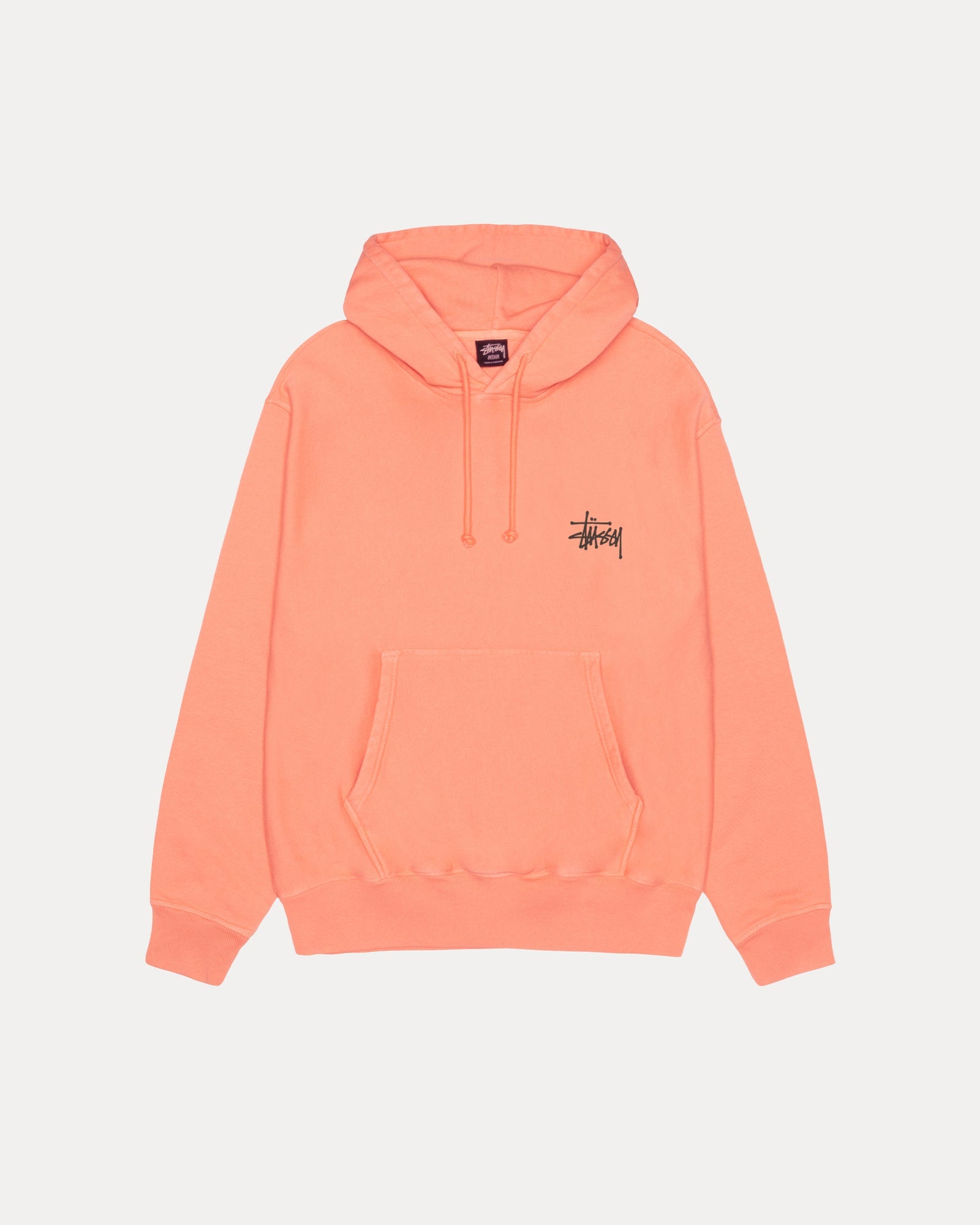 Basic Stussy Pig. Dyed Hood Mens Long Sleeve In Sherbert