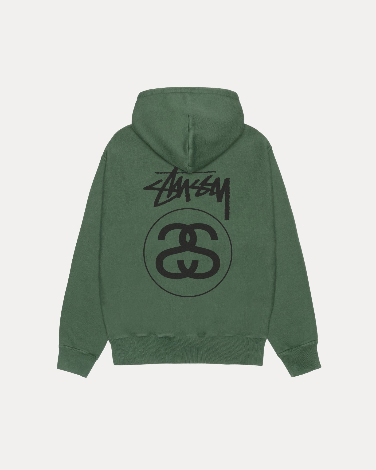 Stock Link Pig. Dyed Hood Mens Long Sleeve In Pine