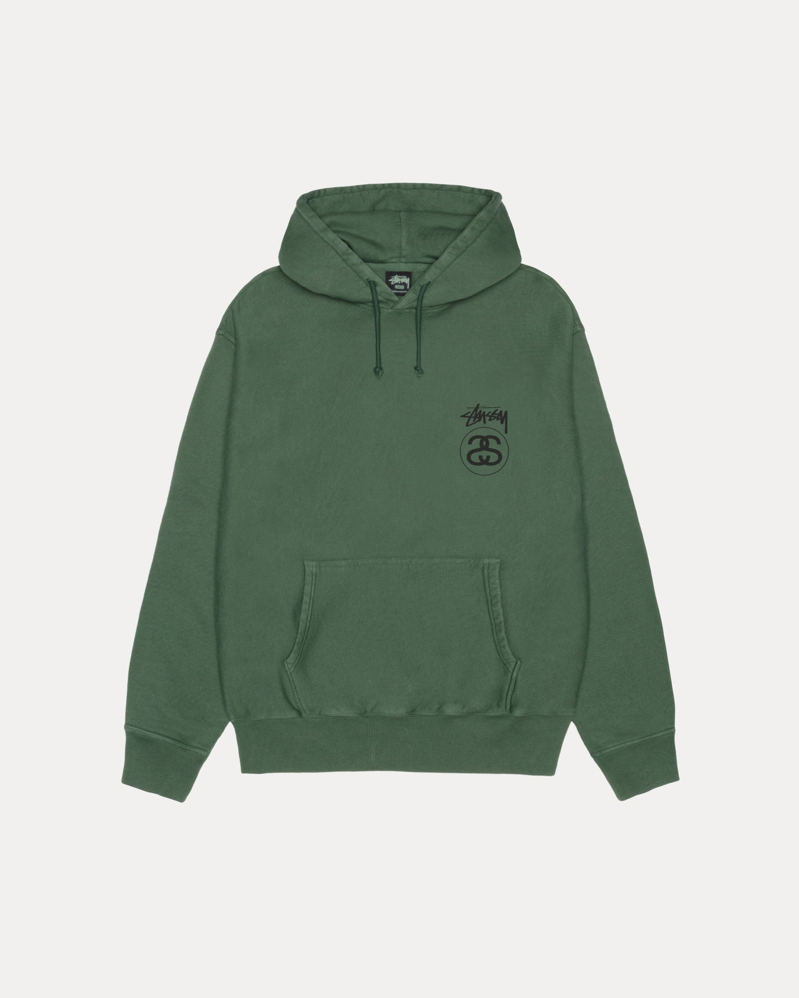 Stock Link Pig. Dyed Hood Mens Long Sleeve In Pine
