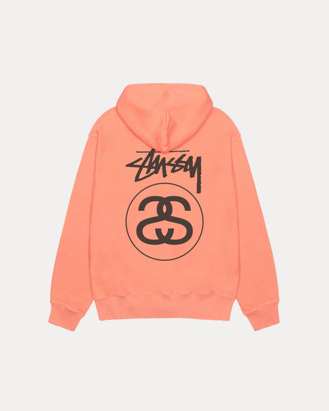 Stock Link Pig. Dyed Hood Mens Long Sleeve In Sherbert