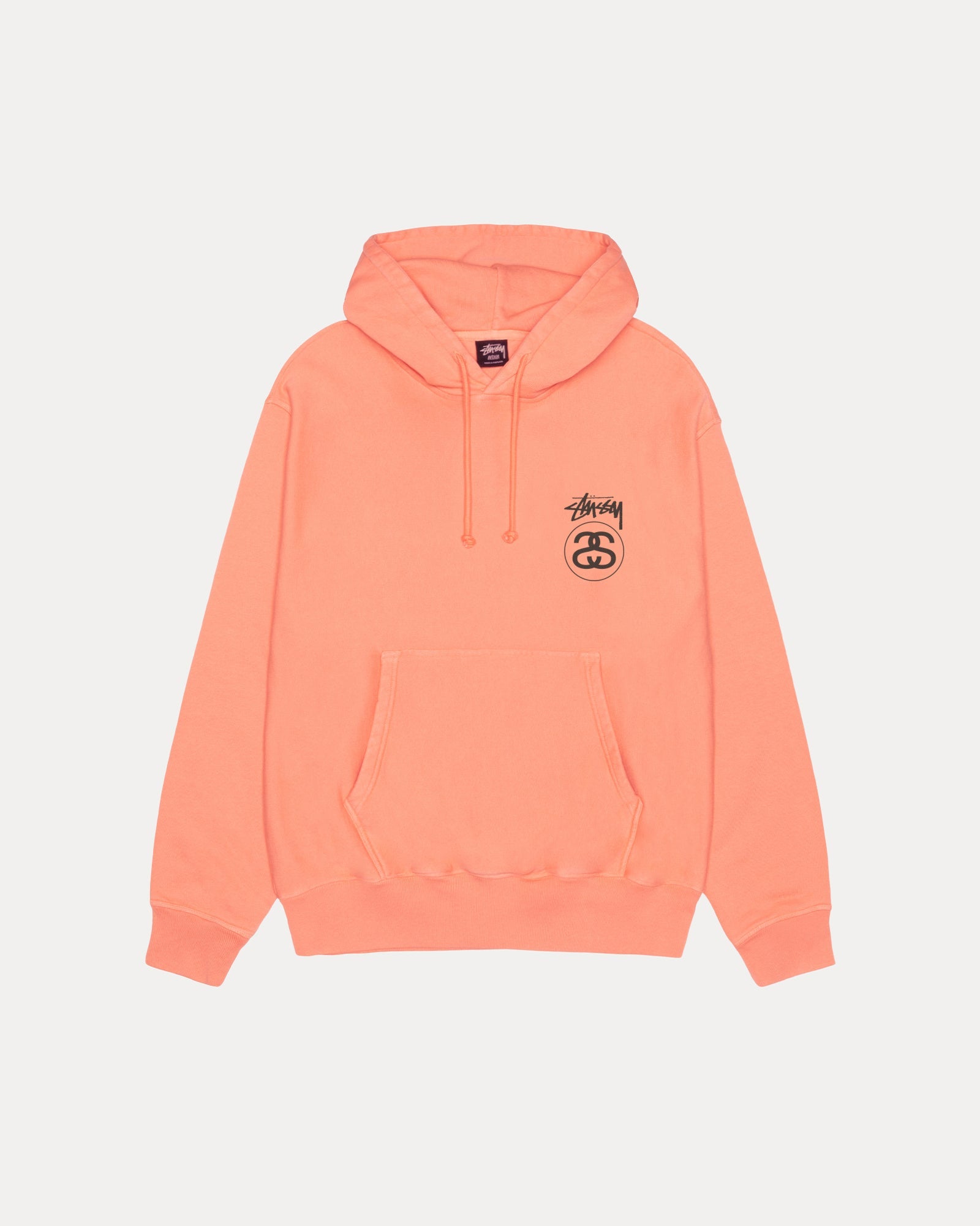 Stock Link Pig. Dyed Hood Mens Long Sleeve In Sherbert