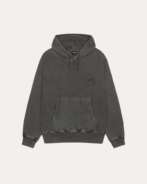Stussy Wear Pig. Dyed Hood Mens Long Sleeve In Black