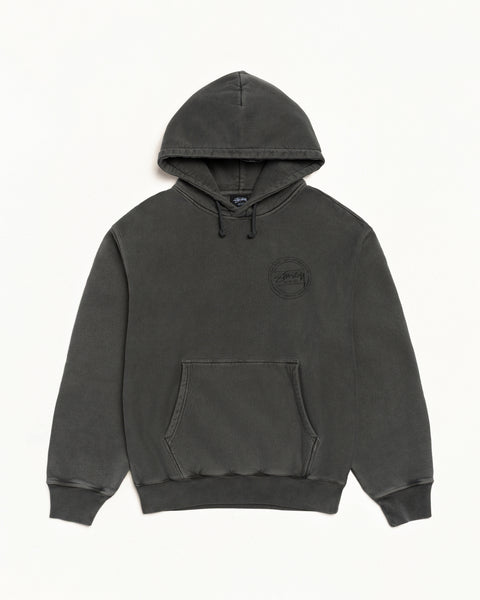 Stussy Wear Pig. Dyed Hood Mens Long Sleeve In Black