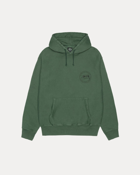 Stussy Wear Pig. Dyed Hood Mens Long Sleeve In Pine