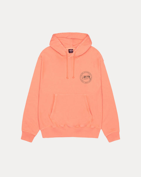 Stussy Wear Pig. Dyed Hood Mens Long Sleeve In Sherbert