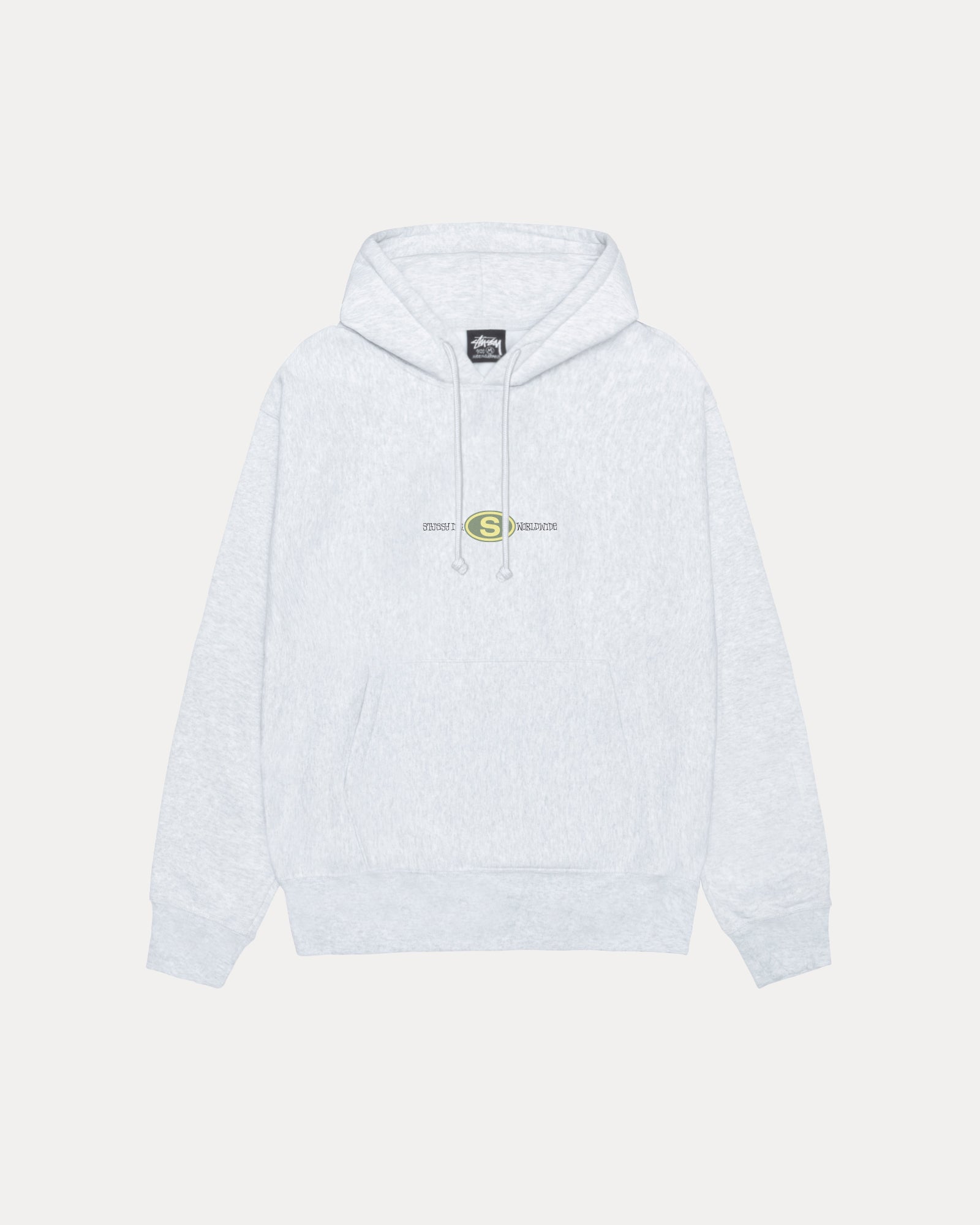Worldwide Dot Hood Mens Long Sleeve In Ash Heather