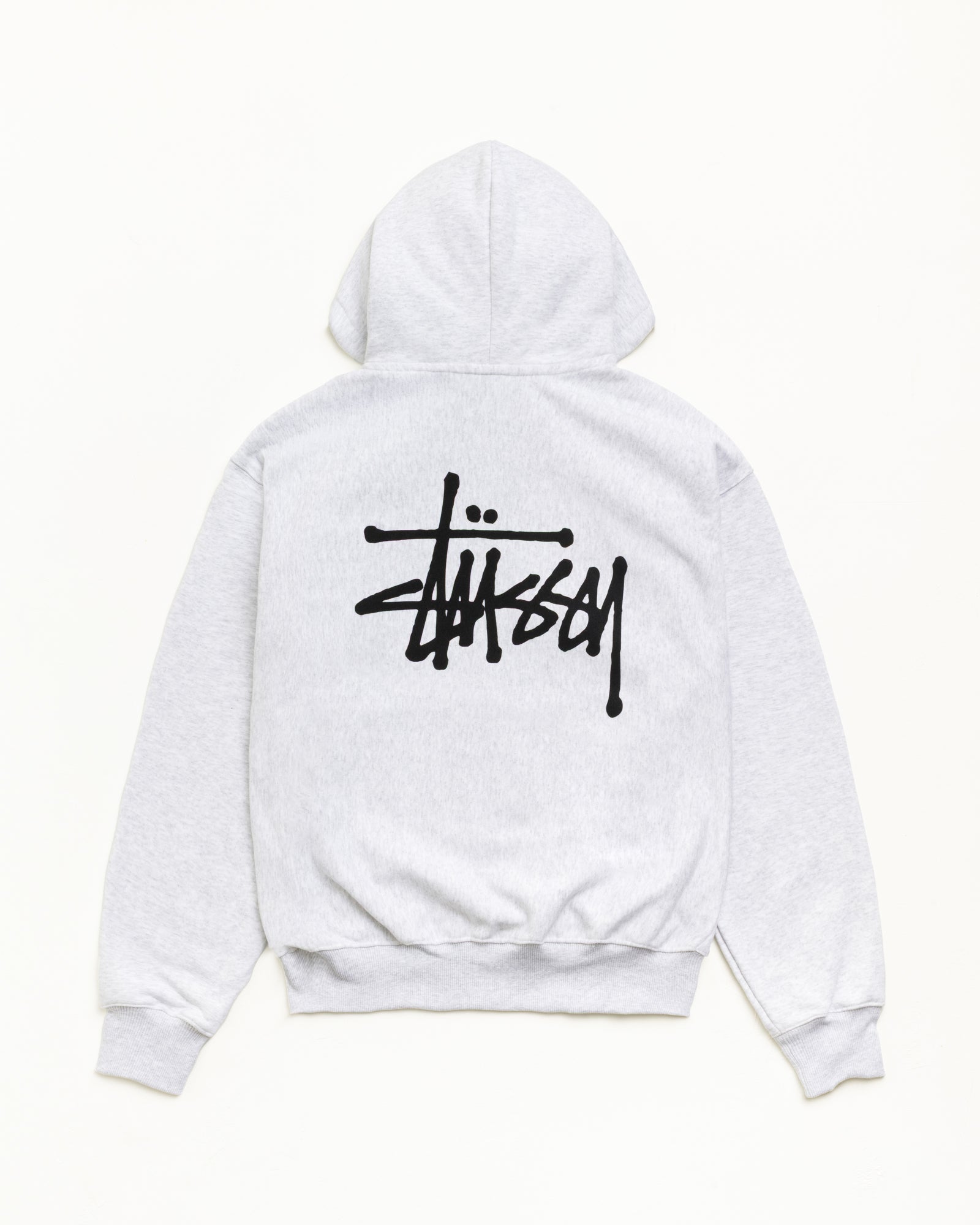 Basic Stüssy Zip Hoodie - Ash Heather | Sweats | Stüssy Canada