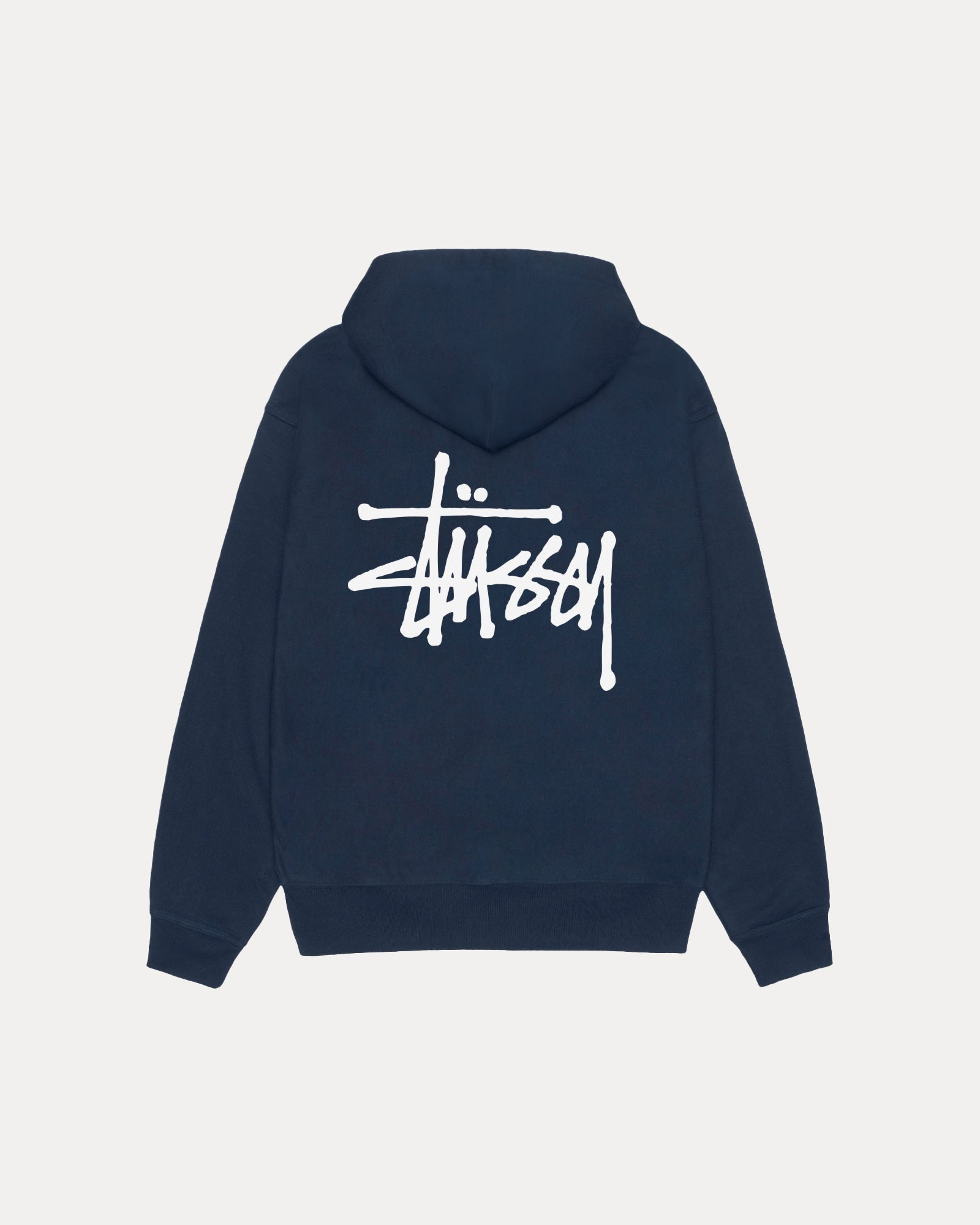 Basic Stussy Zip Hood Mens Long Sleeve In Navy