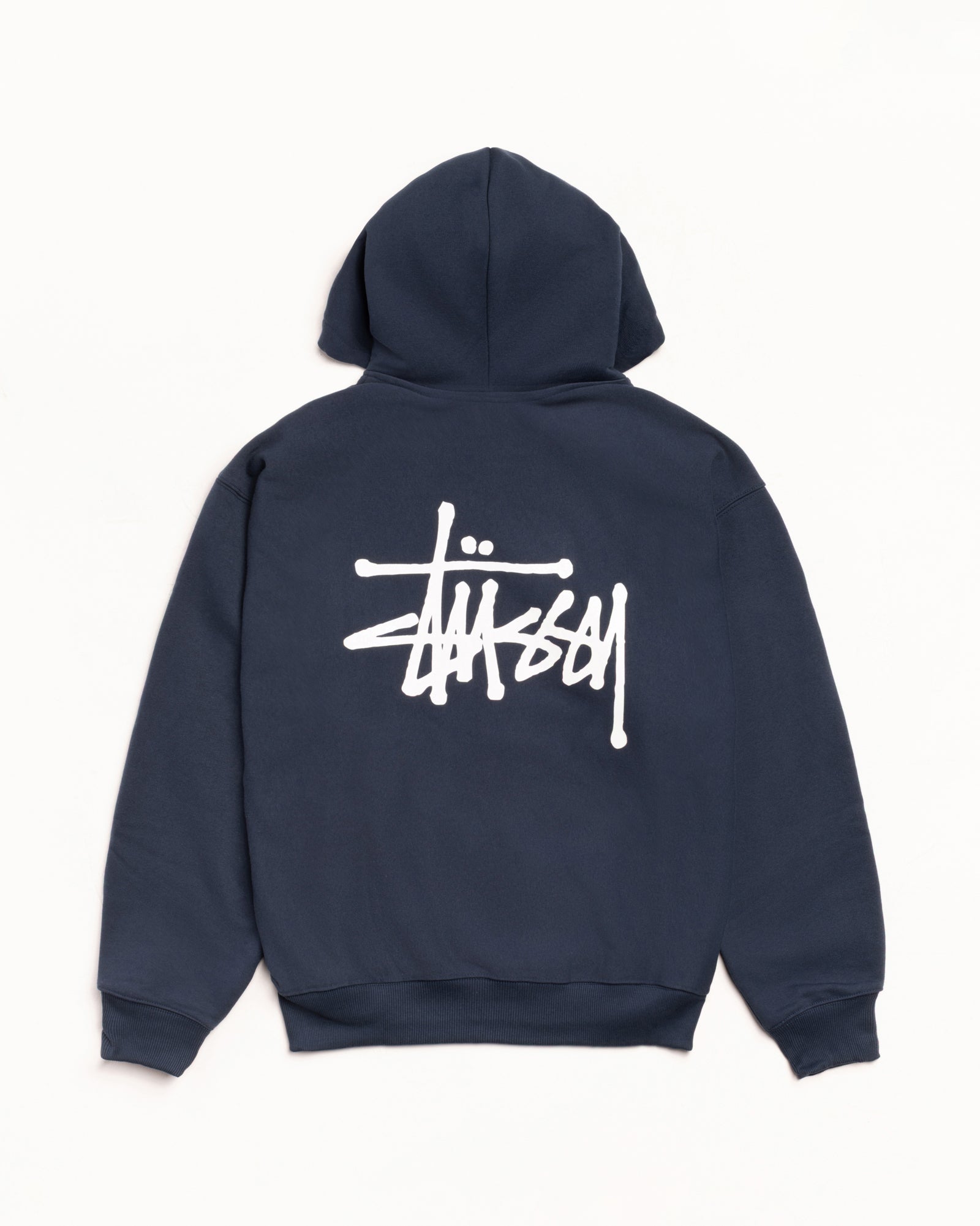 Basic Stüssy Zip Hoodie – Navy | Sweats | Stüssy Canada
