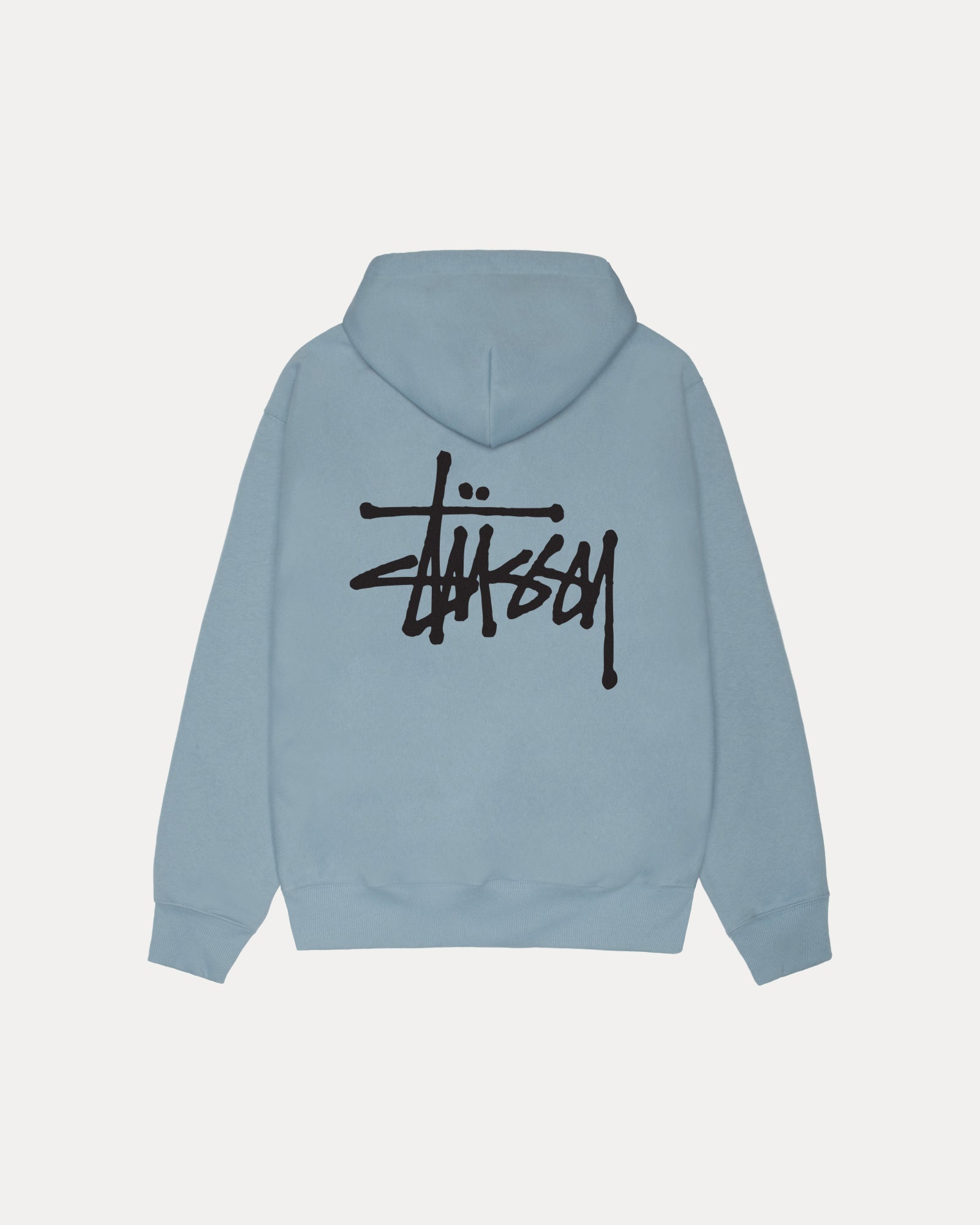 Basic Stussy Zip Hood Mens Long Sleeve In Slate