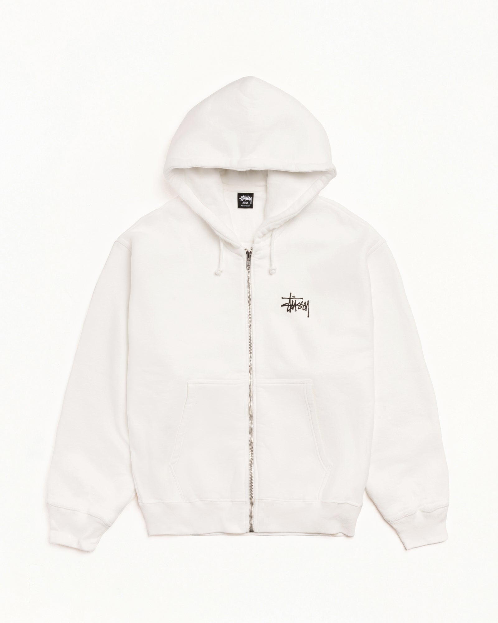 Basic Stussy Pig Dyed Zip Hood Mens Long Sleeve In Natural