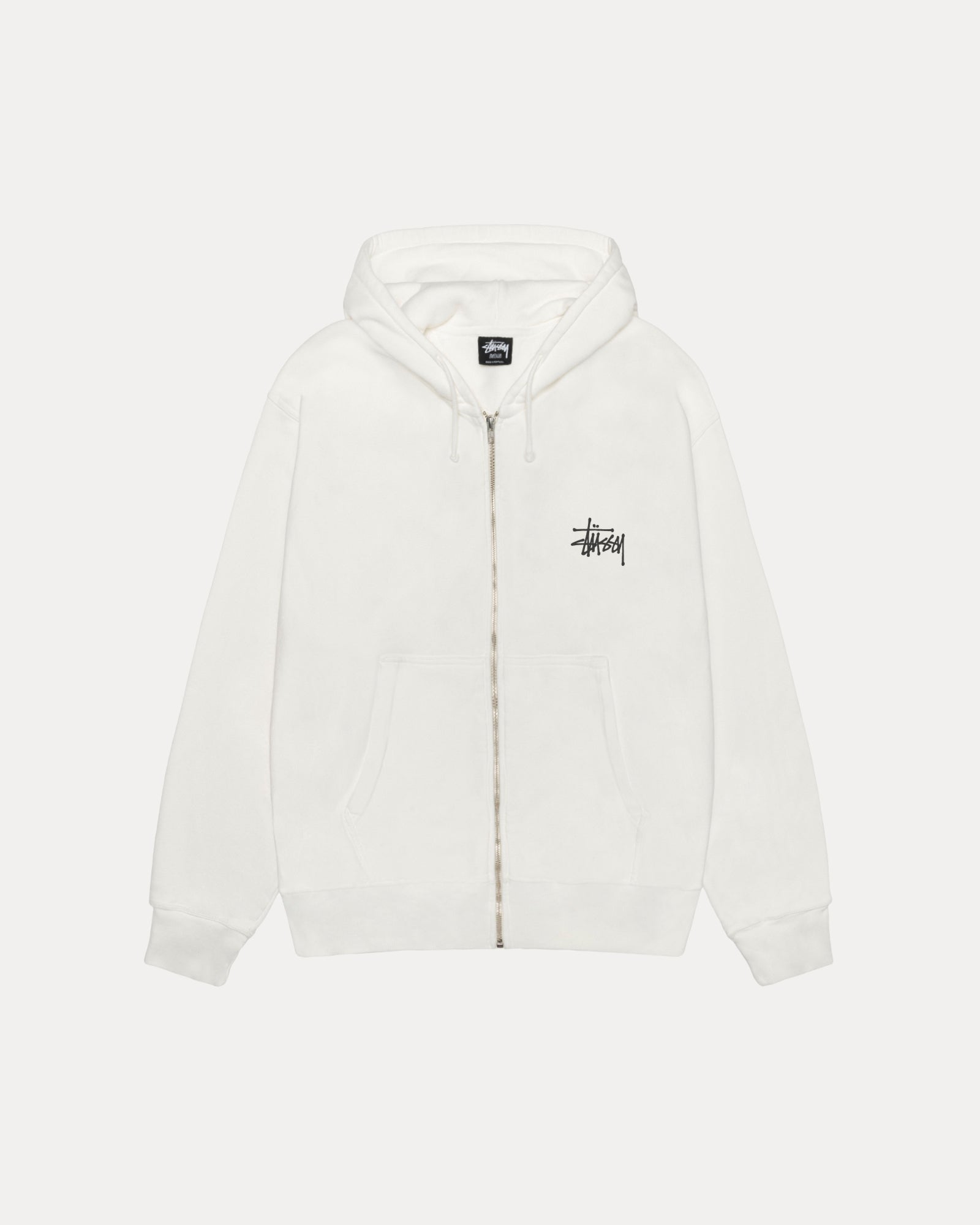 Basic Stussy Pig Dyed Zip Hood Mens Long Sleeve In Natural