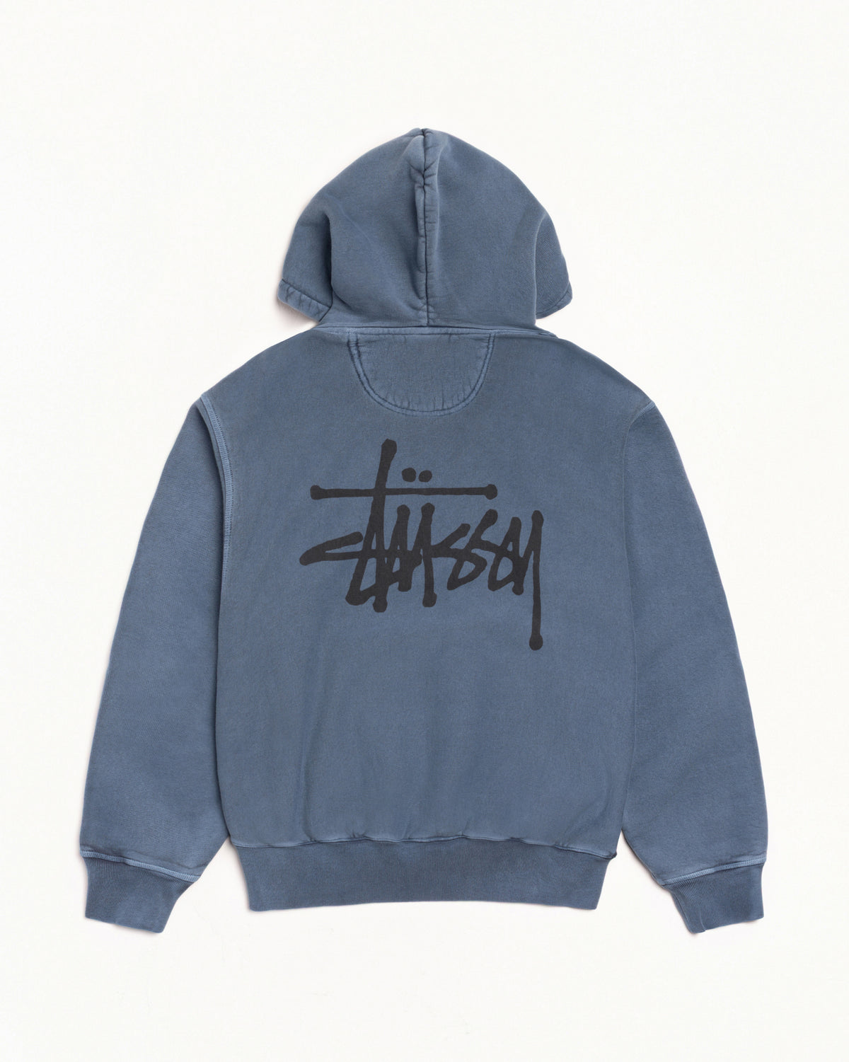 Basic Stüssy Zip Hoodie Pigment Dyed – Navy | Tee & Sweats 