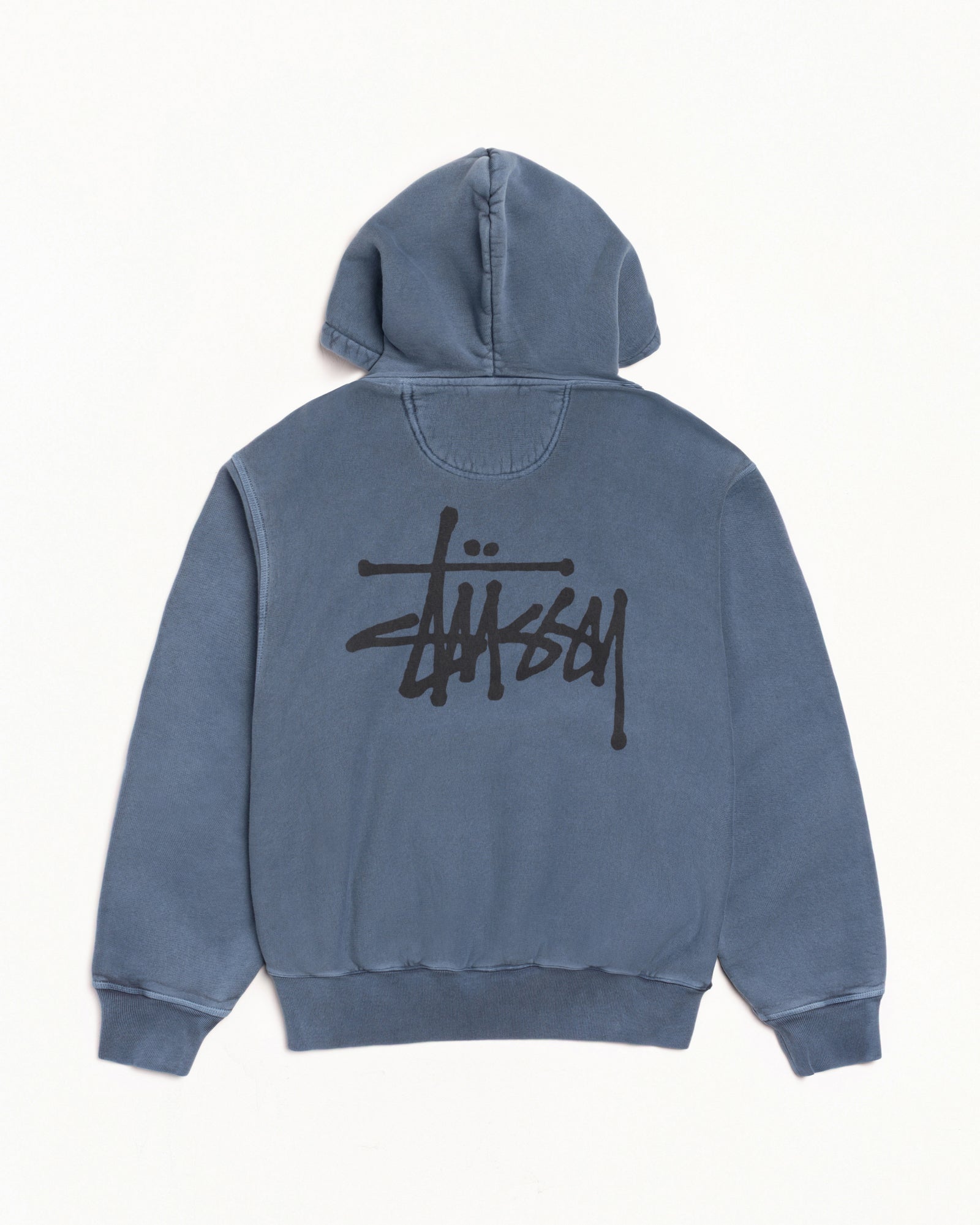 Basic Stussy Pig Dyed Zip Hood Mens Long Sleeve In Navy