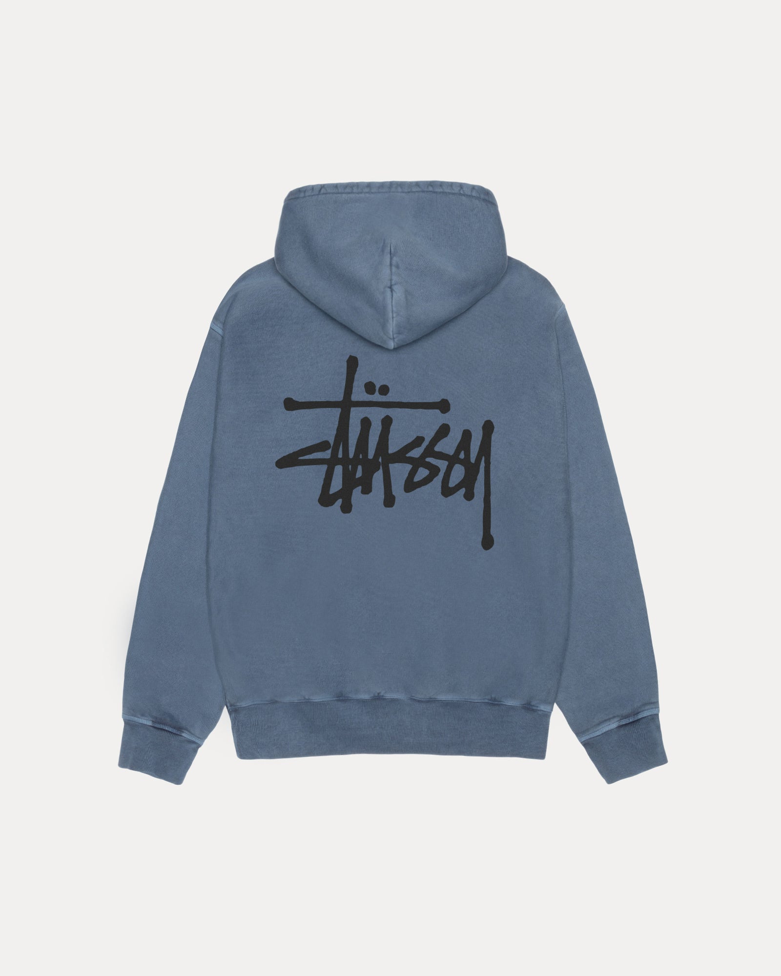 Basic Stussy Pig Dyed Zip Hood Mens Long Sleeve In Navy