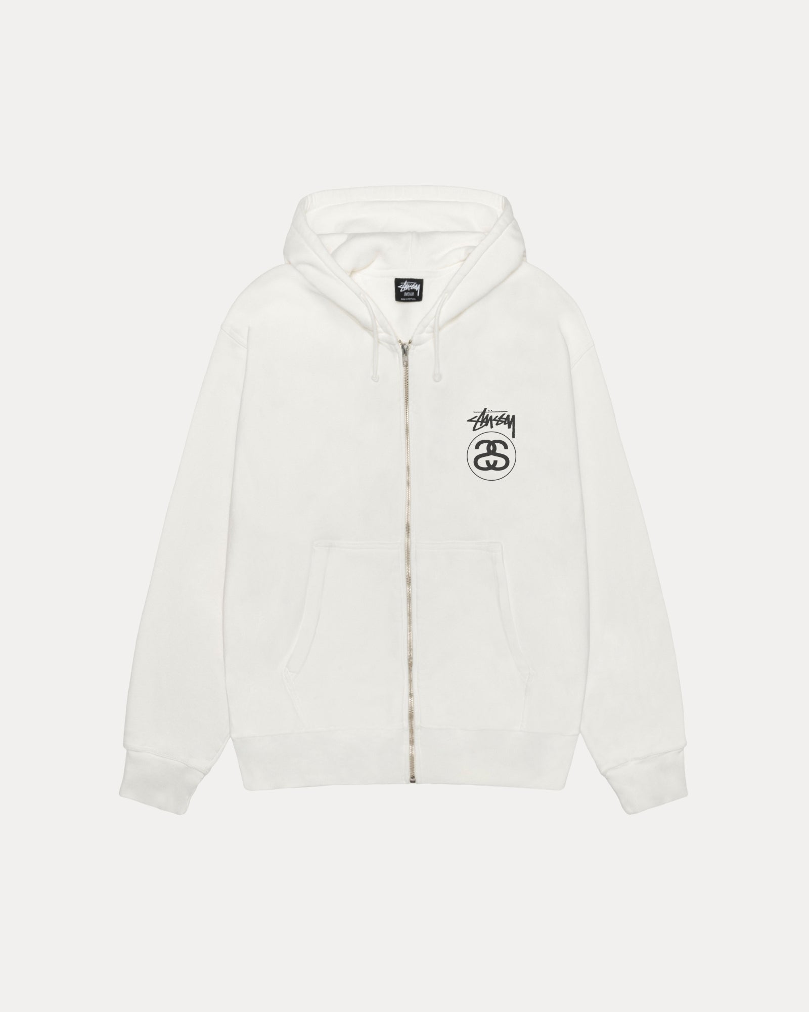 Stock Link Pig. Dyed Zip Hood Mens Long Sleeve In Natural