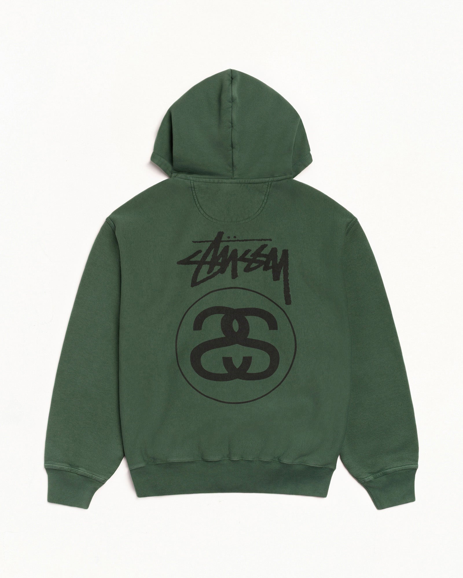 Stock Link Pig. Dyed Zip Hood Mens Long Sleeve In Pine