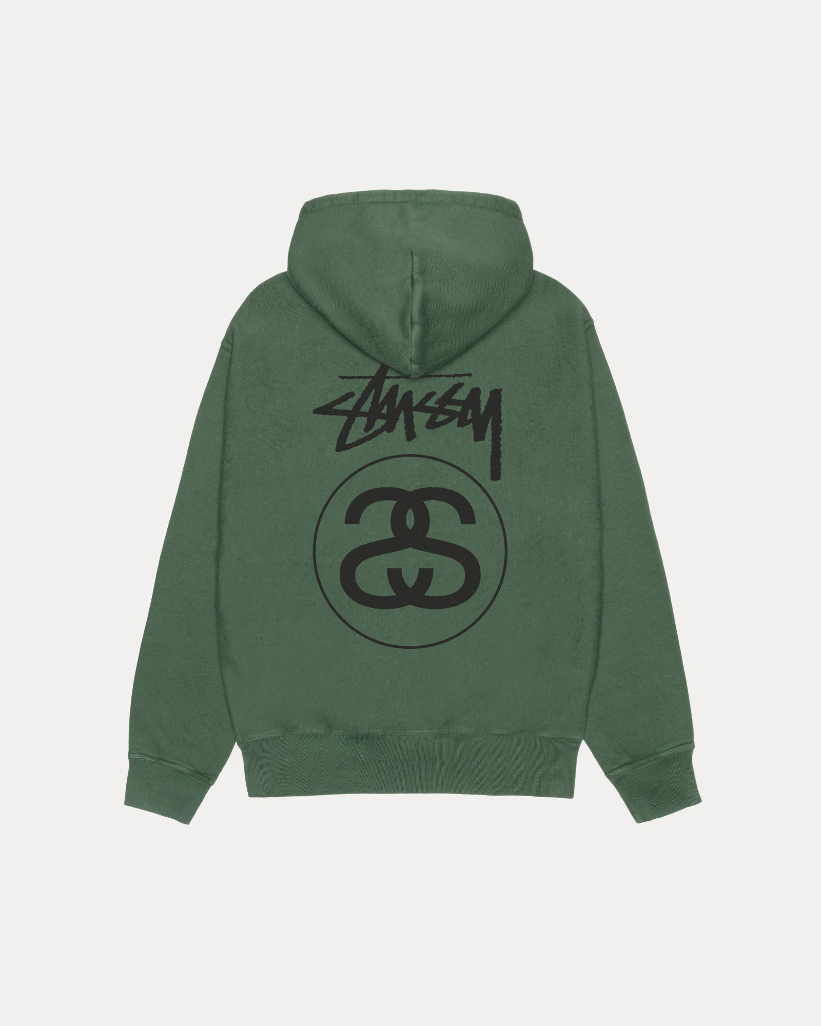 Stock Link Pig. Dyed Zip Hood Mens Long Sleeve In Pine