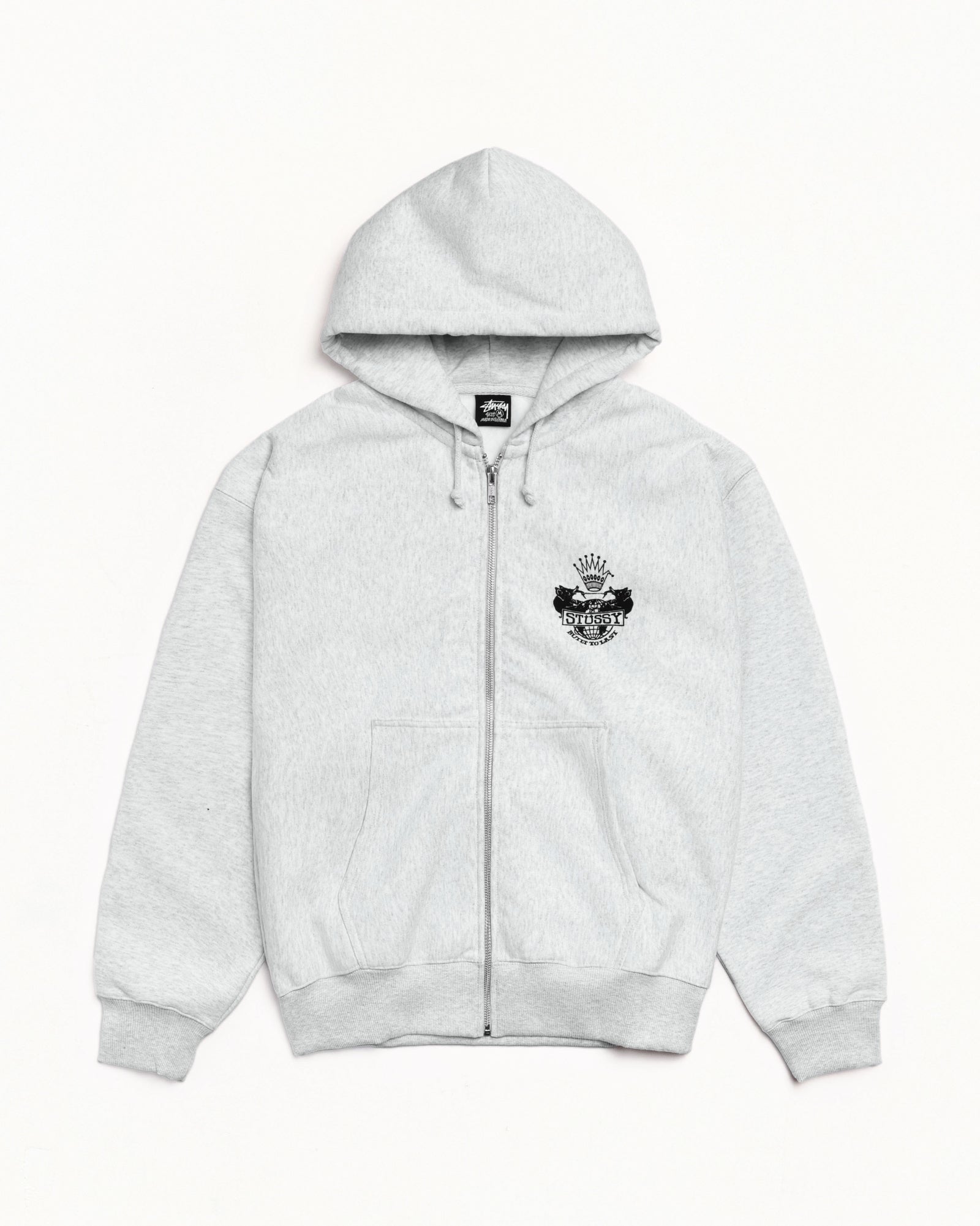 Built To Last Zip Hood Mens Long Sleeve In Ash Heather
