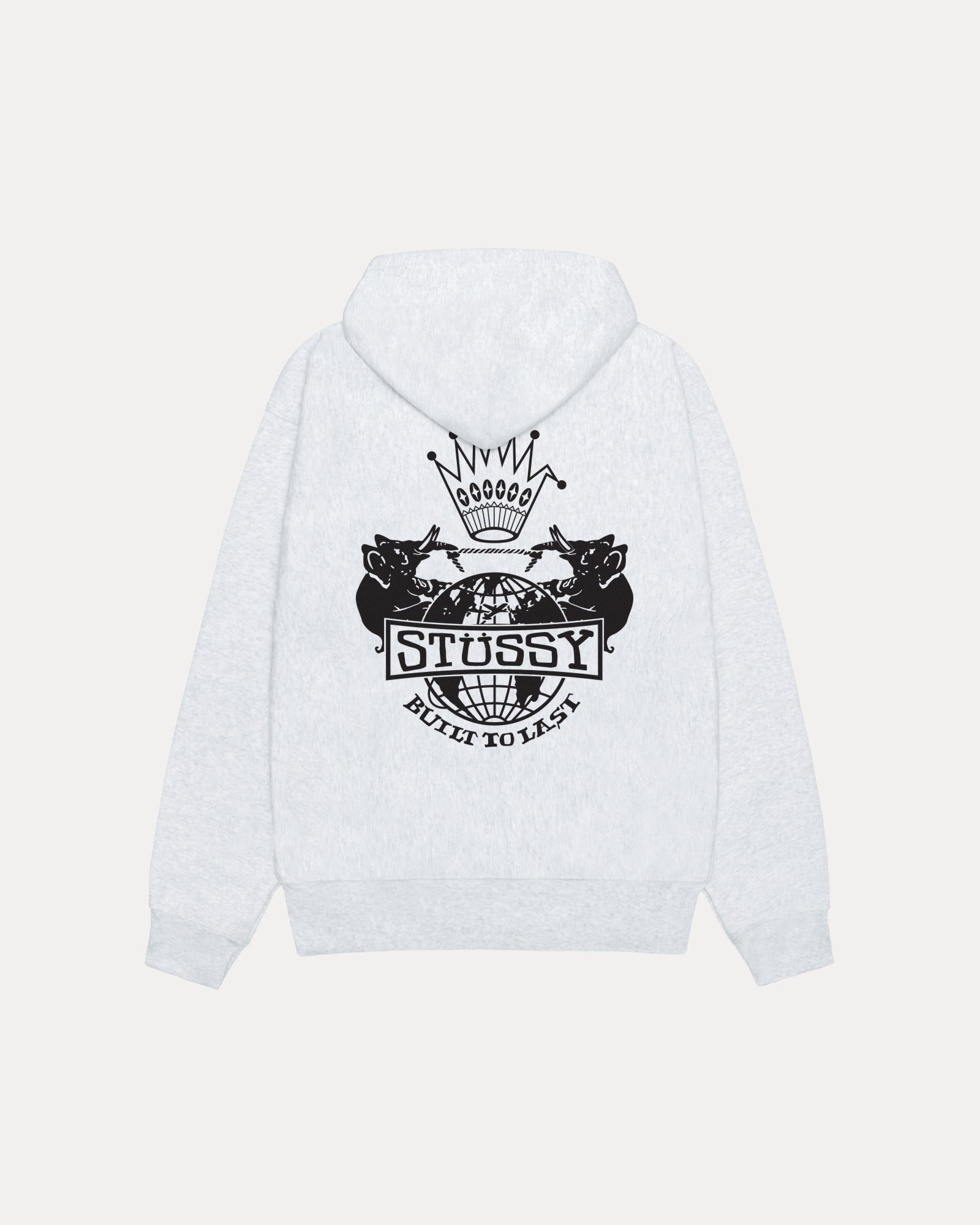 Built To Last Zip Hood Mens Long Sleeve In Ash Heather