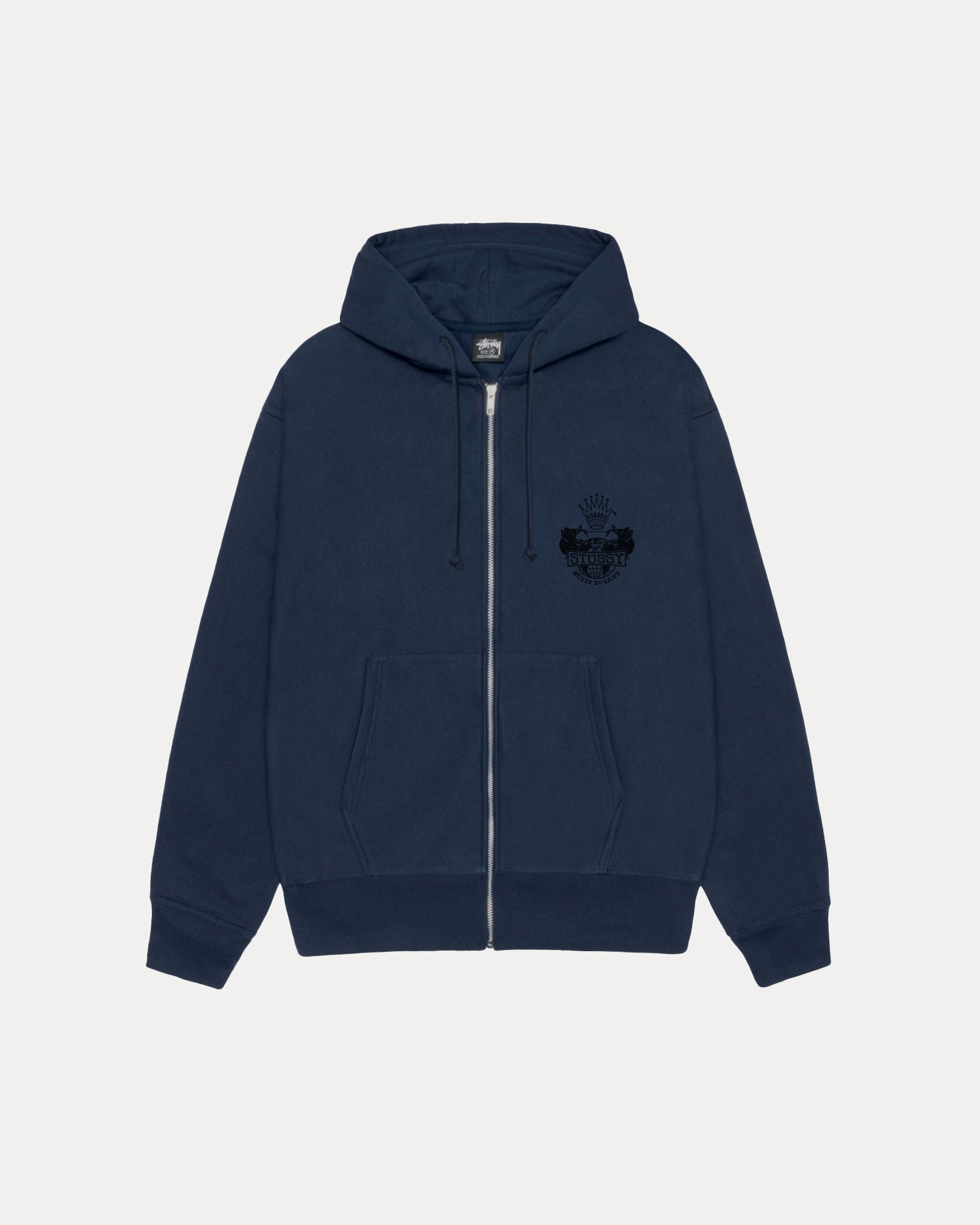 Built To Last Zip Hood Mens Long Sleeve In Navy