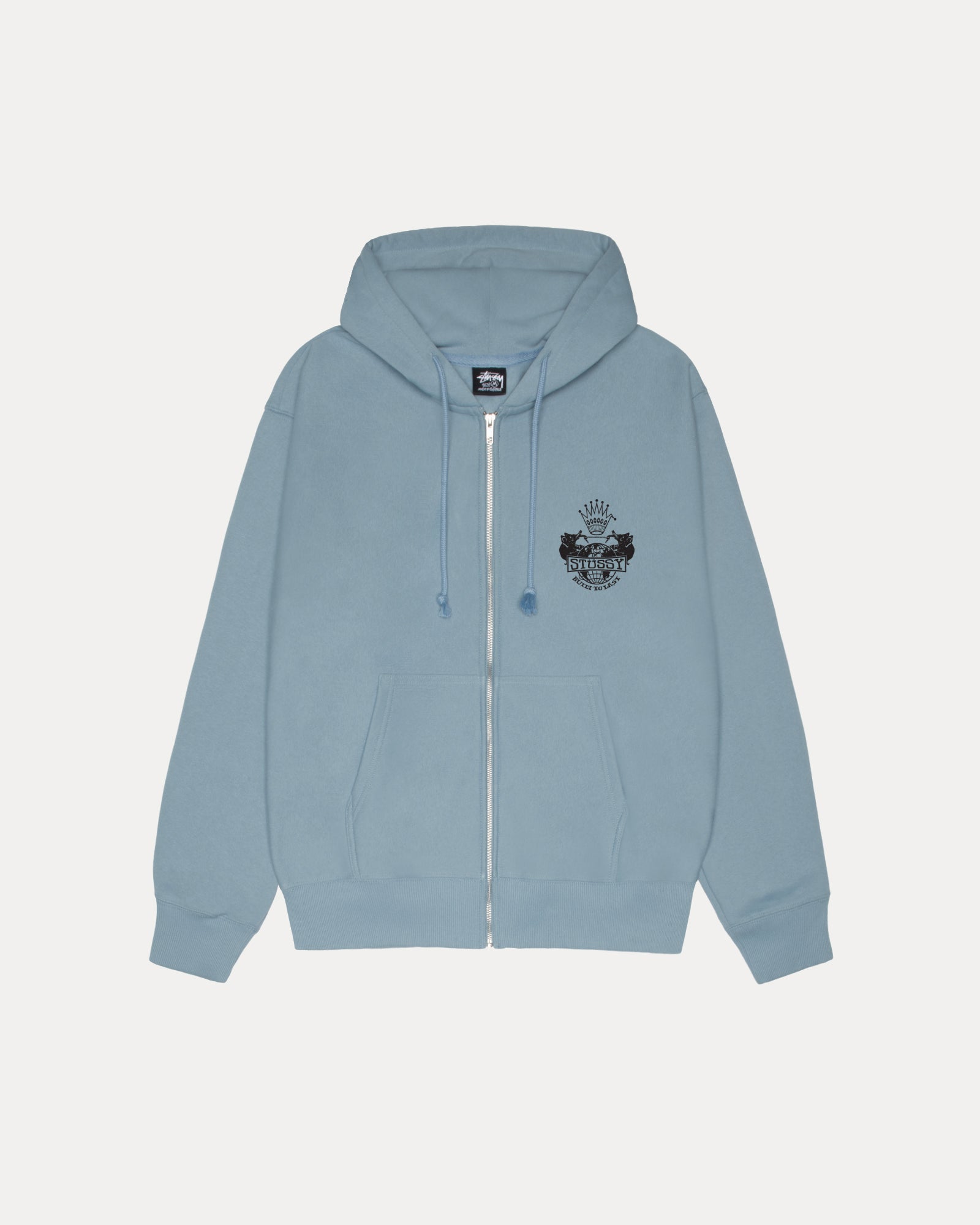 Built To Last Zip Hood Mens Long Sleeve In Slate