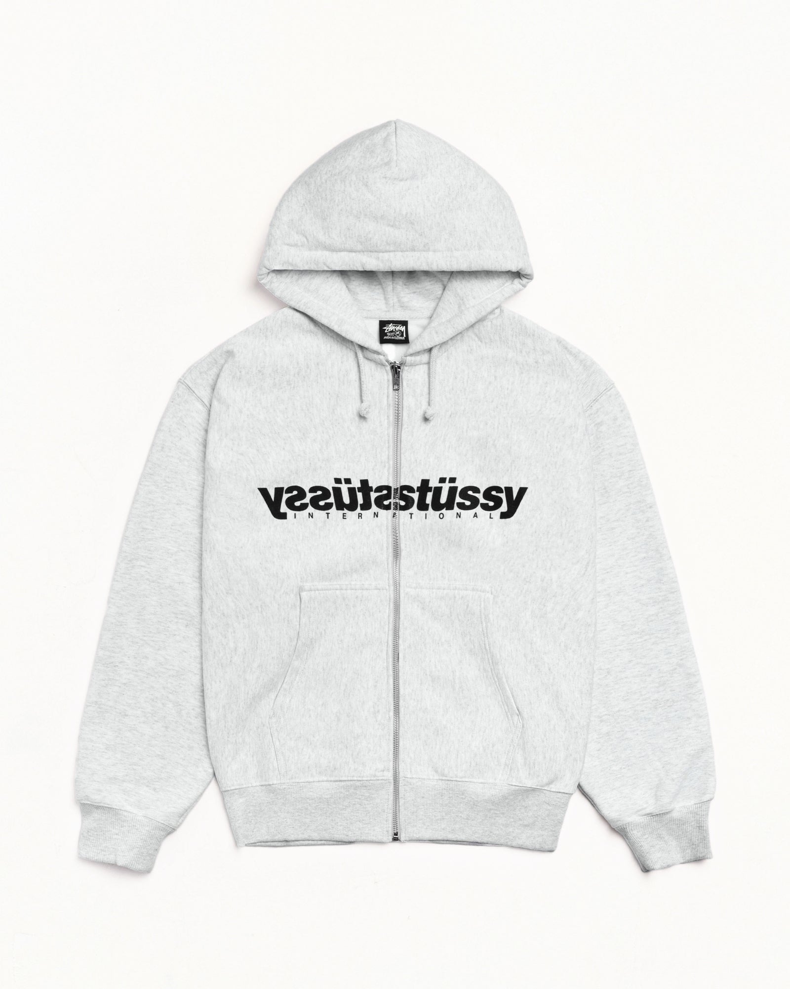Mirror Zip Hood Mens Long Sleeve In Ash Heather