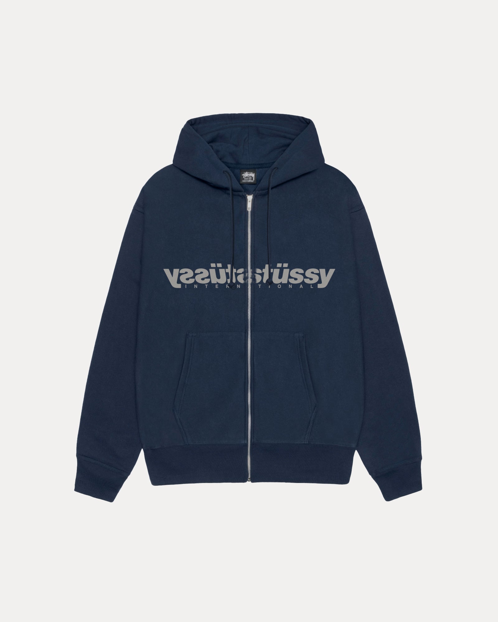 Mirror Zip Hood Mens Long Sleeve In Navy
