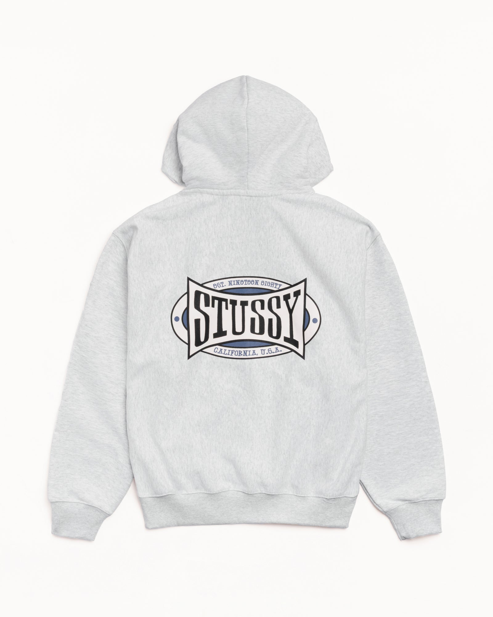 Champion Oval Zip Hood Mens Long Sleeve In Ash Heather