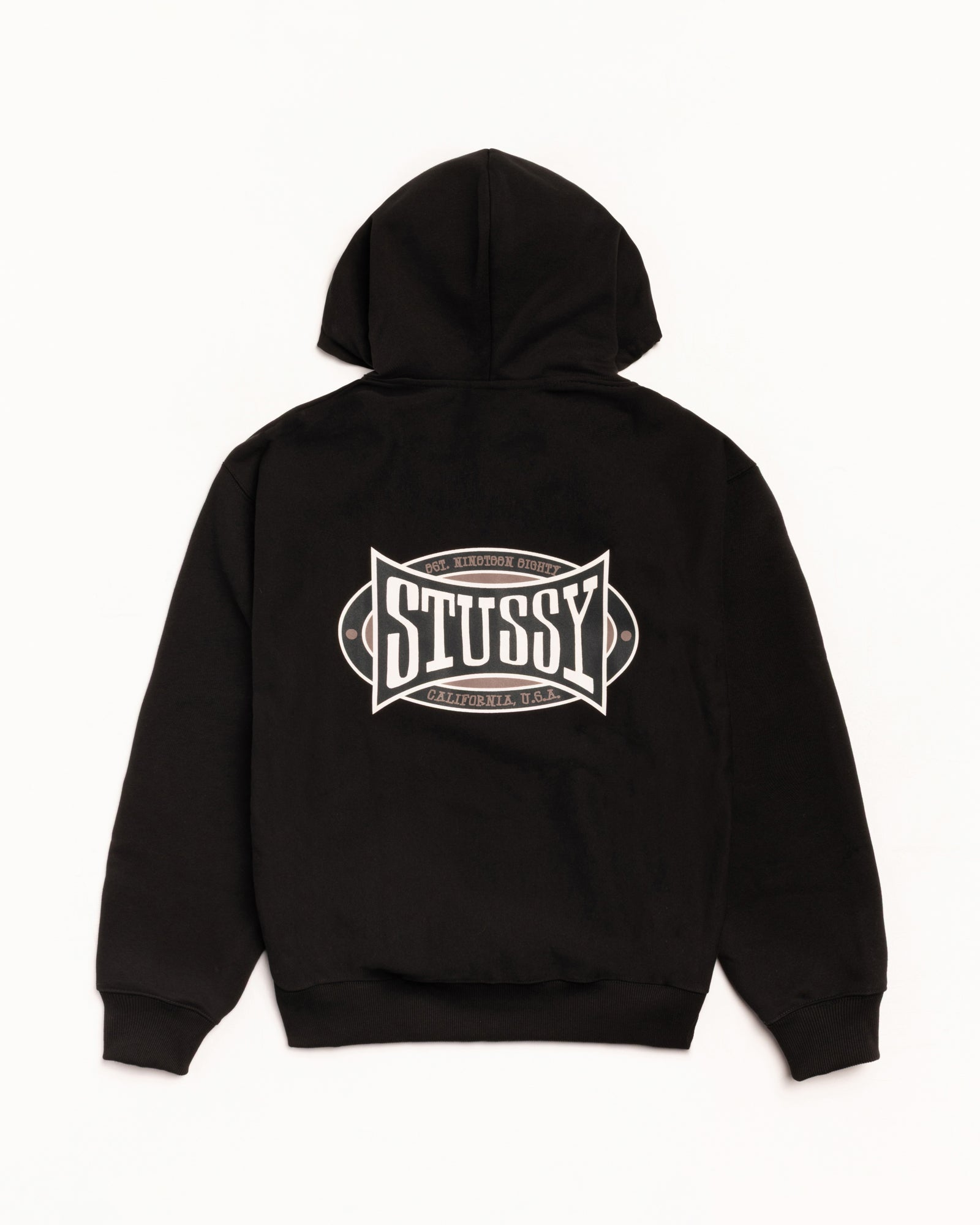 Champion Oval Zip Hoodie – Black | Sweats | Stüssy Canada