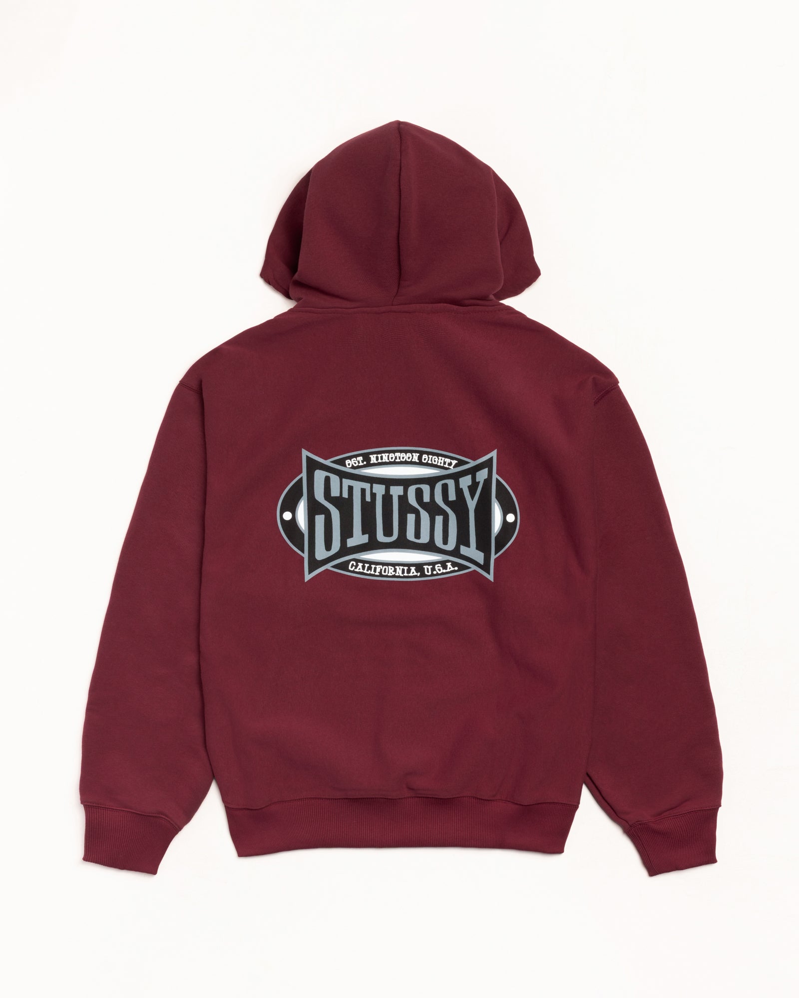 Champion Oval Zip Hoodie – Wine | Sweats | Stüssy Canada