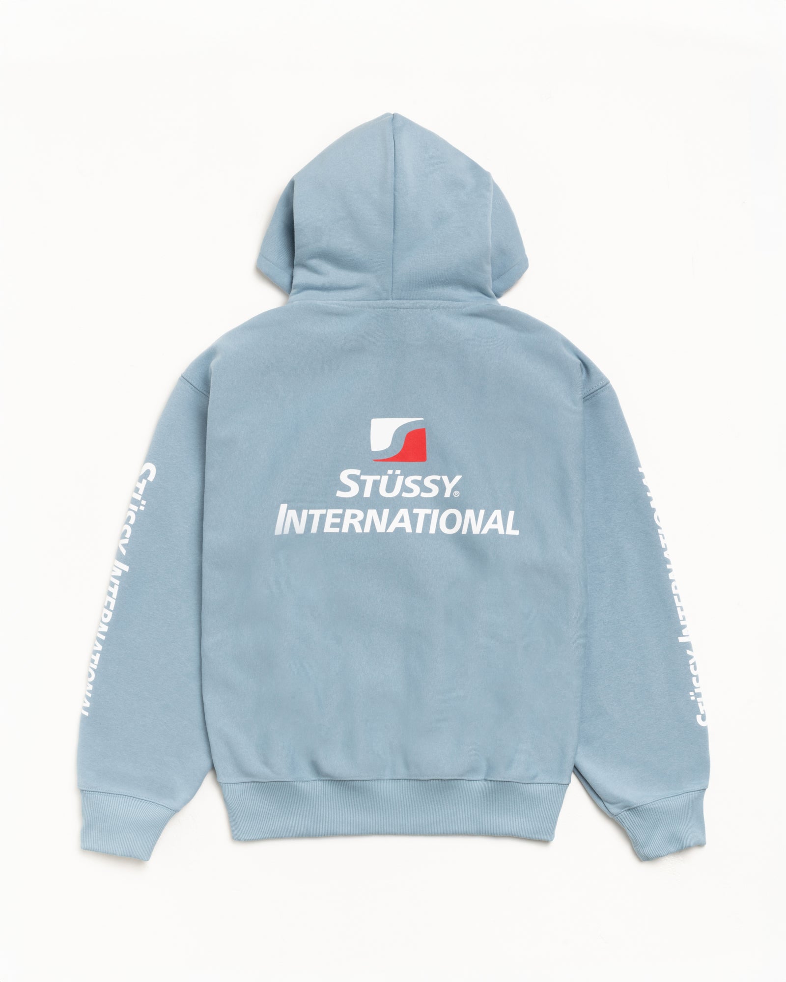 Stussy International Zip Hood Mens Long Sleeve In Slate