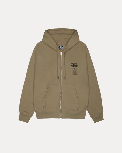 Swim Out Zip Hood Mens Long Sleeve In Army