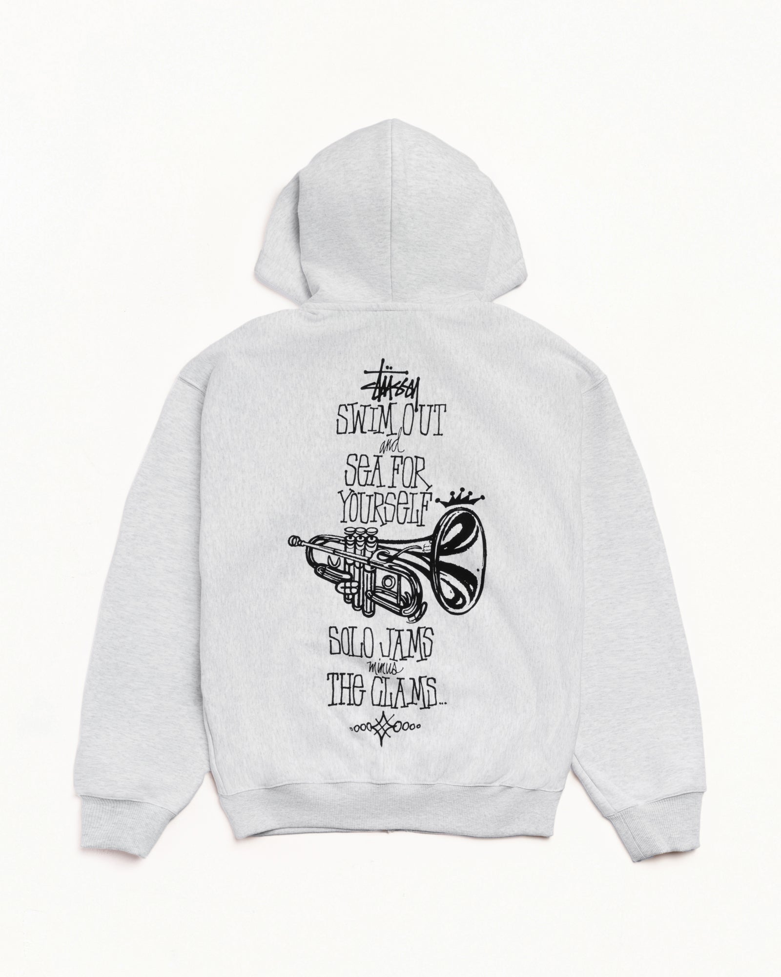 Swim Out Zip Hood Mens Long Sleeve In Ash Heather