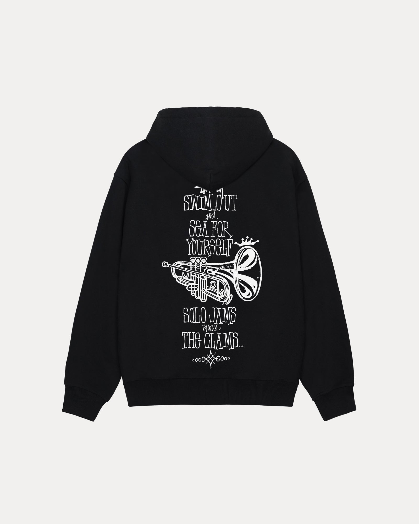 Swim Out Zip Hood Mens Long Sleeve In Black