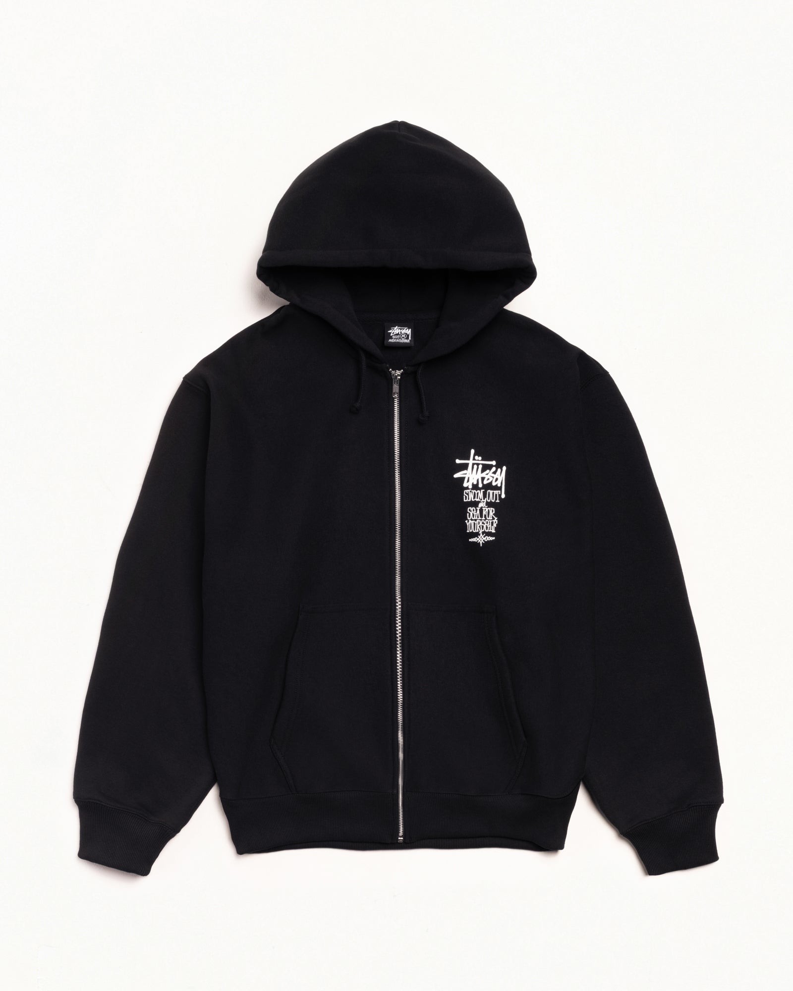 Swim Out Zip Hood Mens Long Sleeve In Black