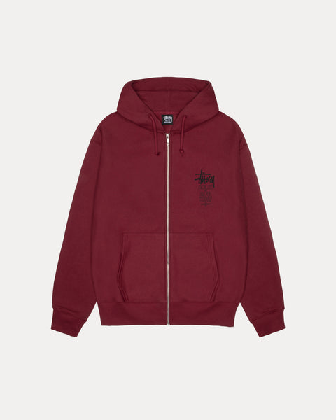 Swim Out Zip Hood Mens Long Sleeve In Wine