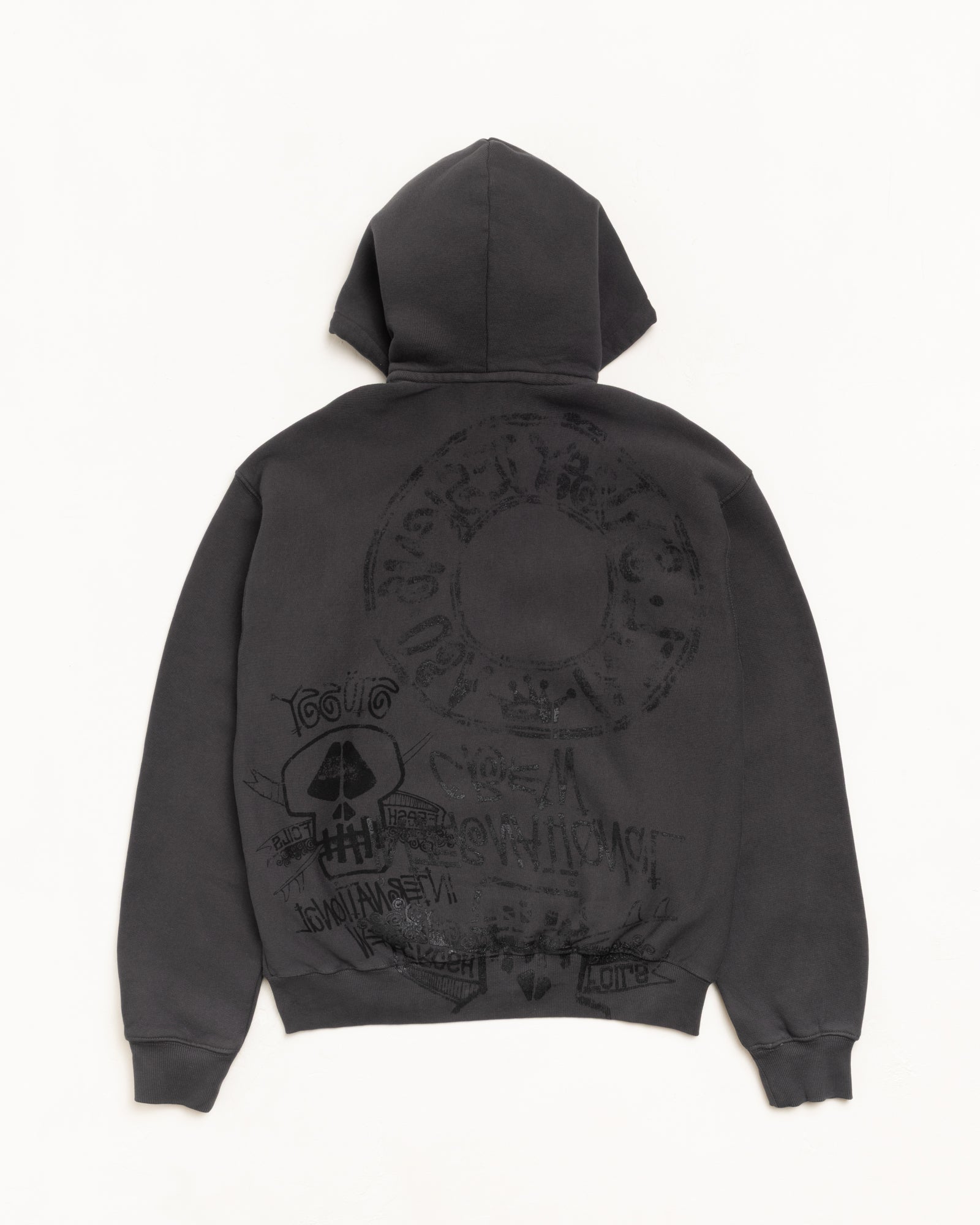 Skulls Zip Hoodie Pigment Dyed – Faded Black | Sweats | Stüssy Canada