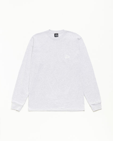 Basic Stussy Ls Tee Unisex Long Sleeve In Ash Heather