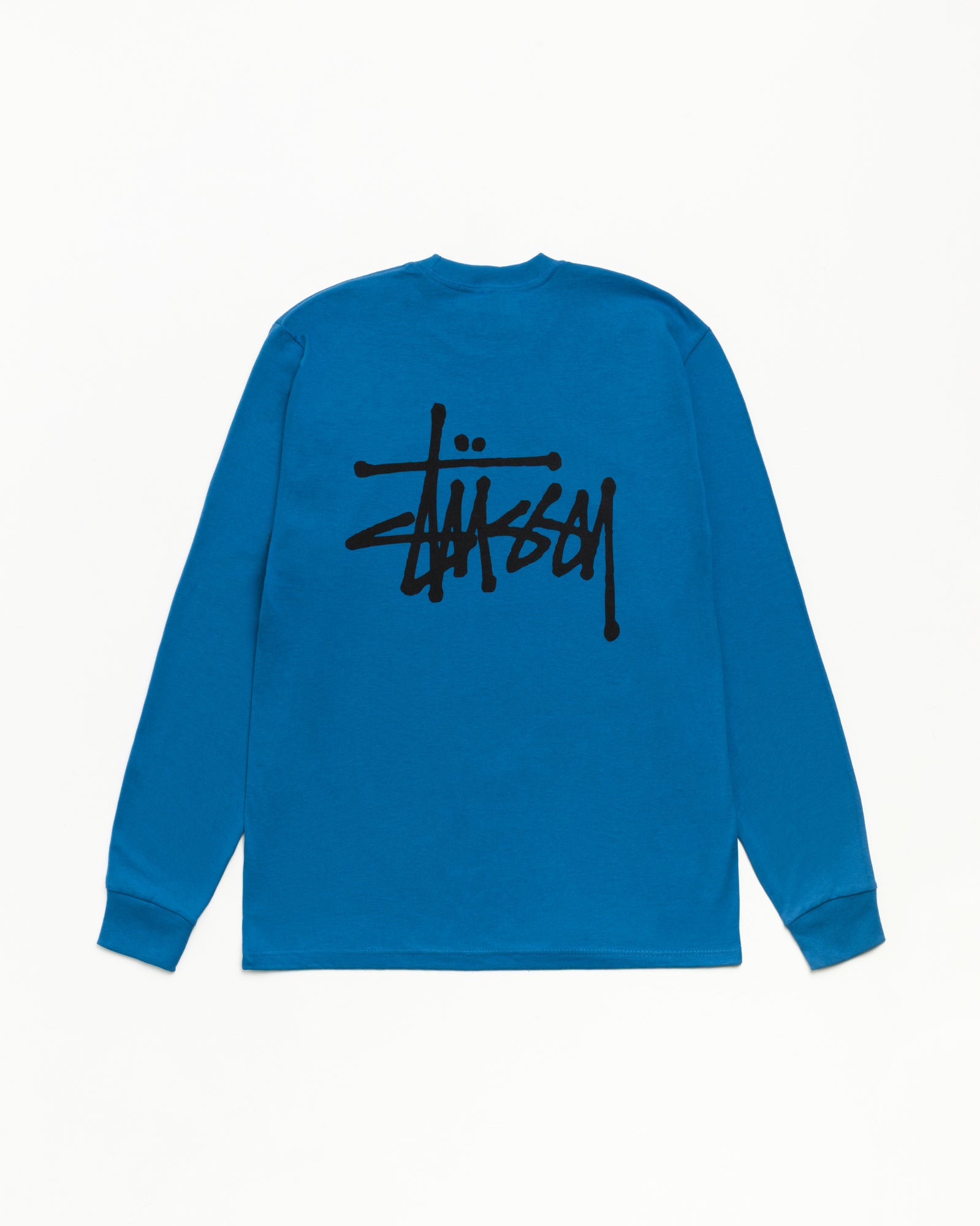 Basic Stussy Ls Tee Unisex Long Sleeve In Blue
