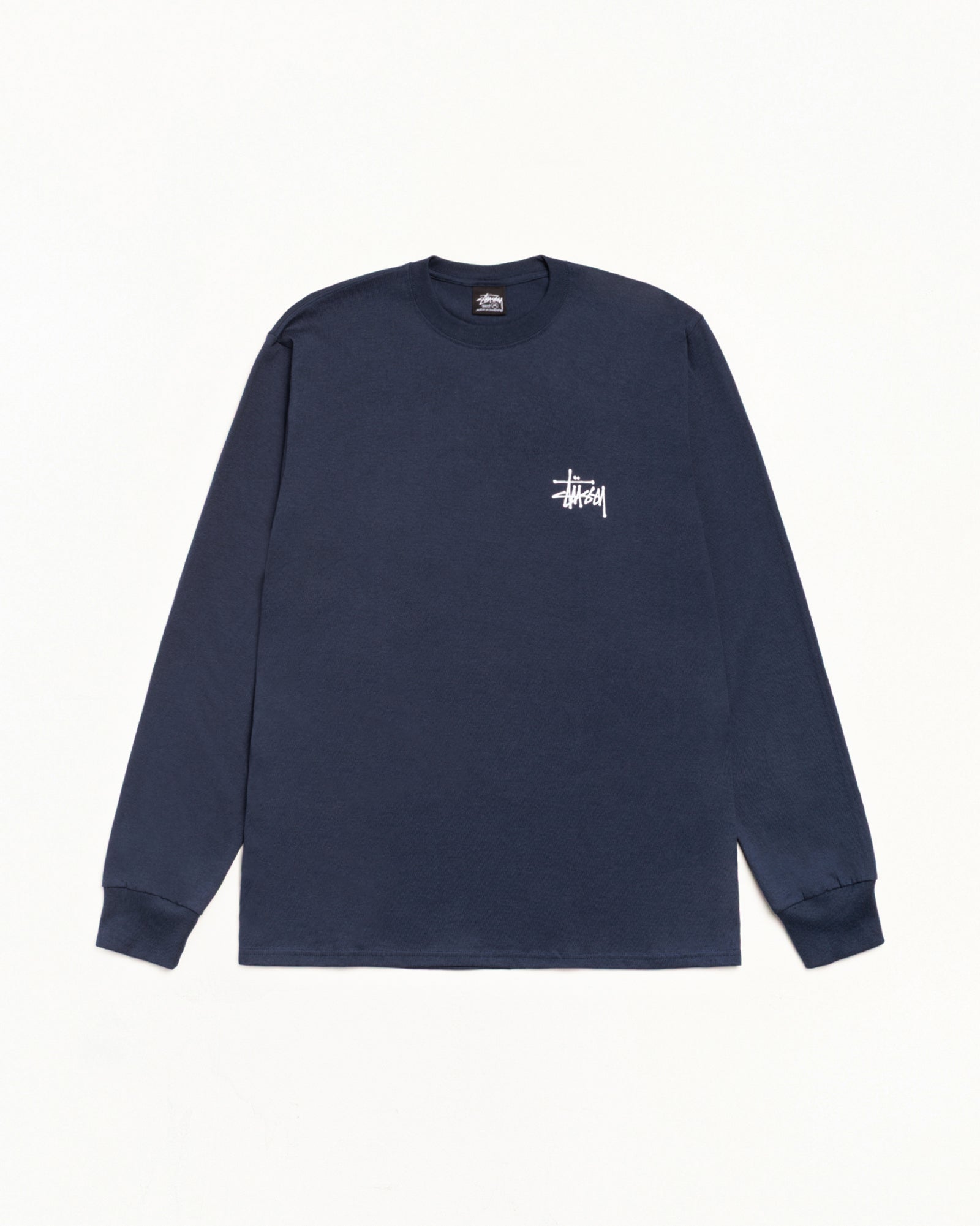 Basic Stussy Ls Tee Mens Long Sleeve In Navy
