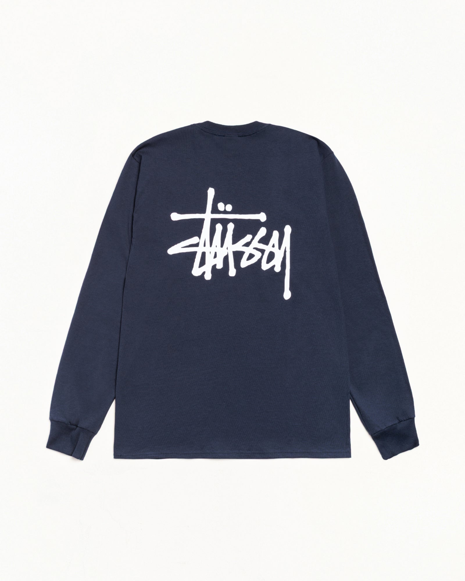 Basic Stüssy LS Tee – Navy | Tees | Stüssy Canada
